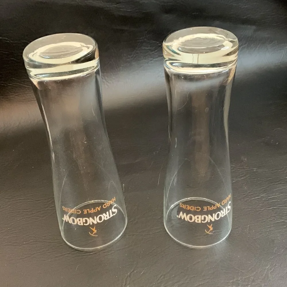 Strongbow Hard Apple Cider 20 Ounces 9 Inches Tall Set Of 2 Included Gold White
